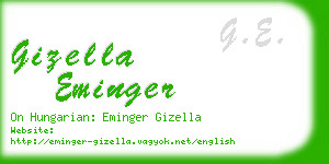 gizella eminger business card